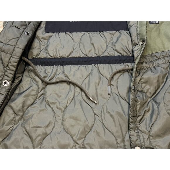 Diesel Men Olive Green Quilted Liner Bomber Snap Button Jacket Size Large L EUC - Picture 9 of 9